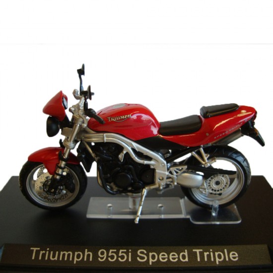 Machetă moto Magazine Models [1:24] - Triumph 955 Speed Triple - Red/Black
